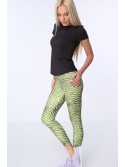 Yellow patterned sports leggings MR15285 - Online store - Boutique